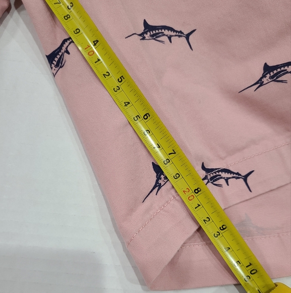 Hudson & Barrow Stretch Cotton Sailfish Print Chino Shorts Sz 34 - Picture 7 of 9